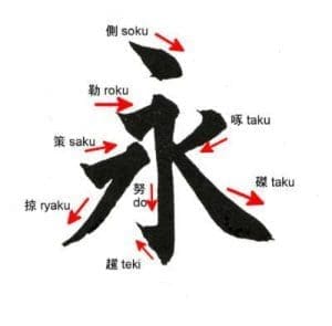 Eiji-happo: the essential kanji strokes | Japanese calligraphy